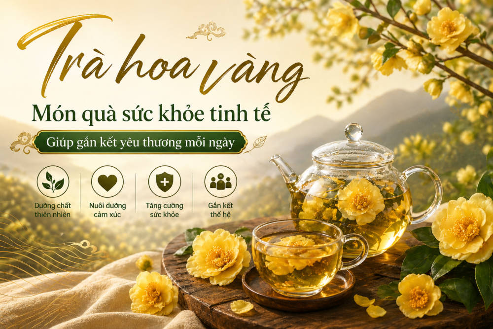 Trà hoa vàng – Món quà sức khỏe tinh tế giúp gắn kết yêu thương mỗi ngày