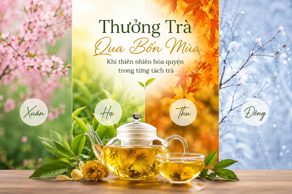 Thưởng Trà Qua Bốn Mùa: Khi Thiên Nhiên Hòa Quyện Trong Từng Tách Trà