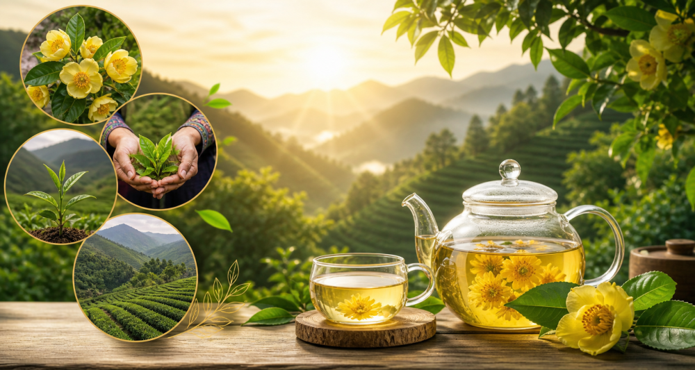 Trà Hoa Vàng – Hành Trình Xanh Từ Núi Rừng Đến Lối Sống Bền Vững